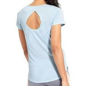 Athleta repetition open back cutout tee